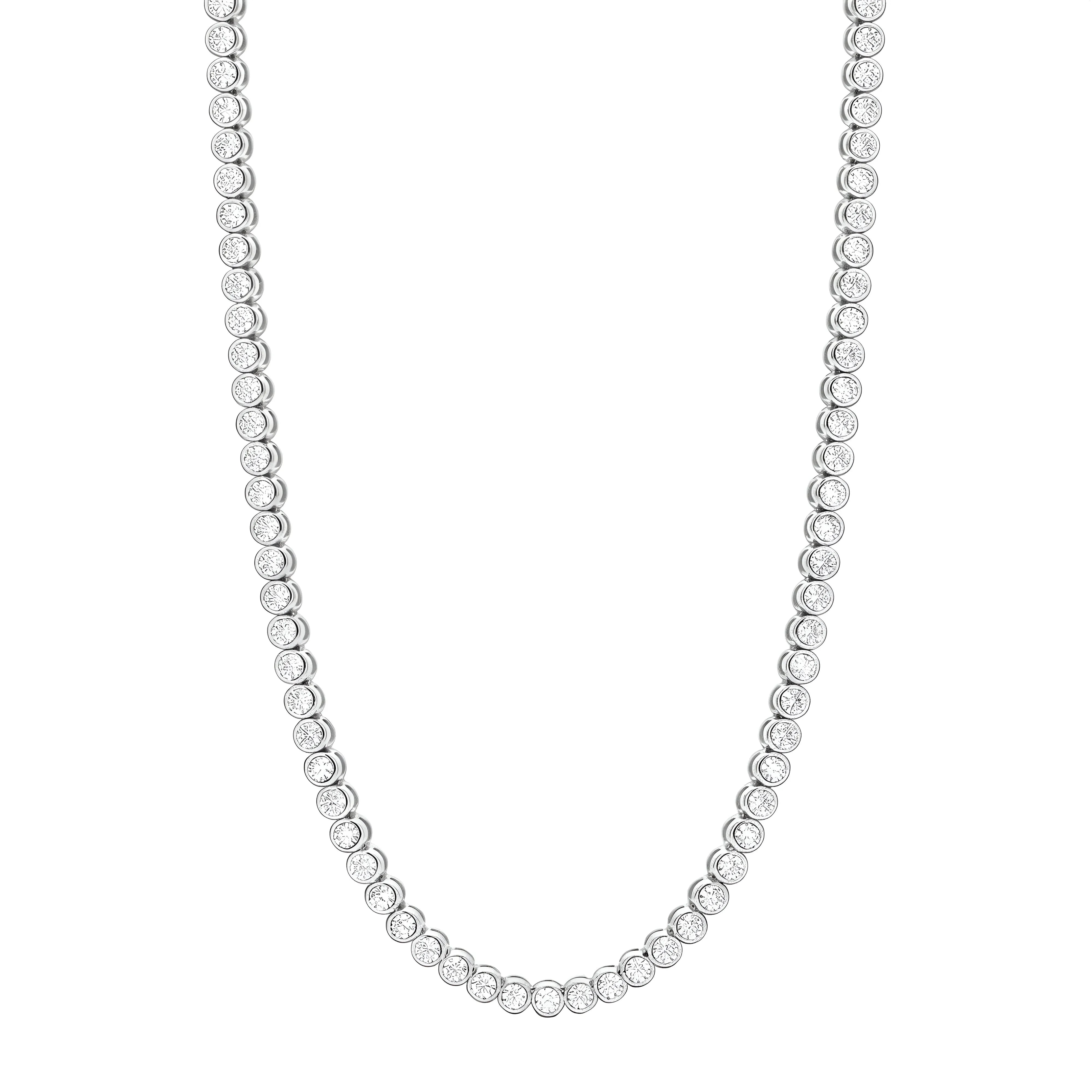 Bezel Tennis Necklace