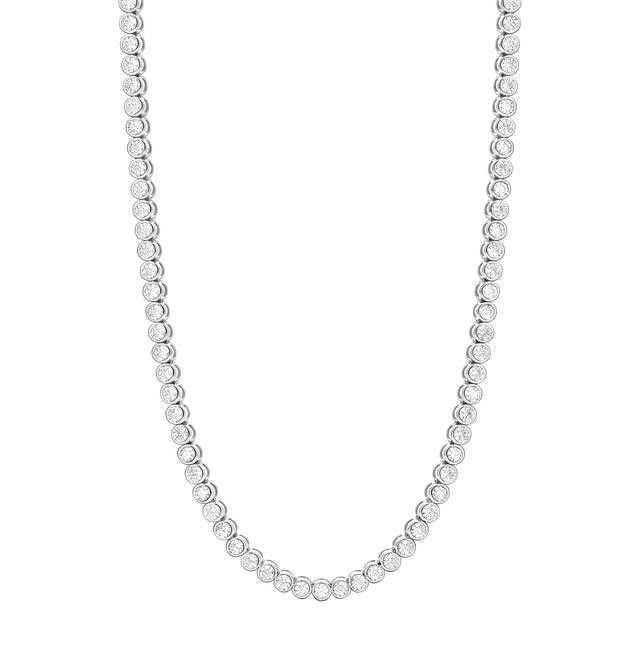 Bezel Tennis Necklace