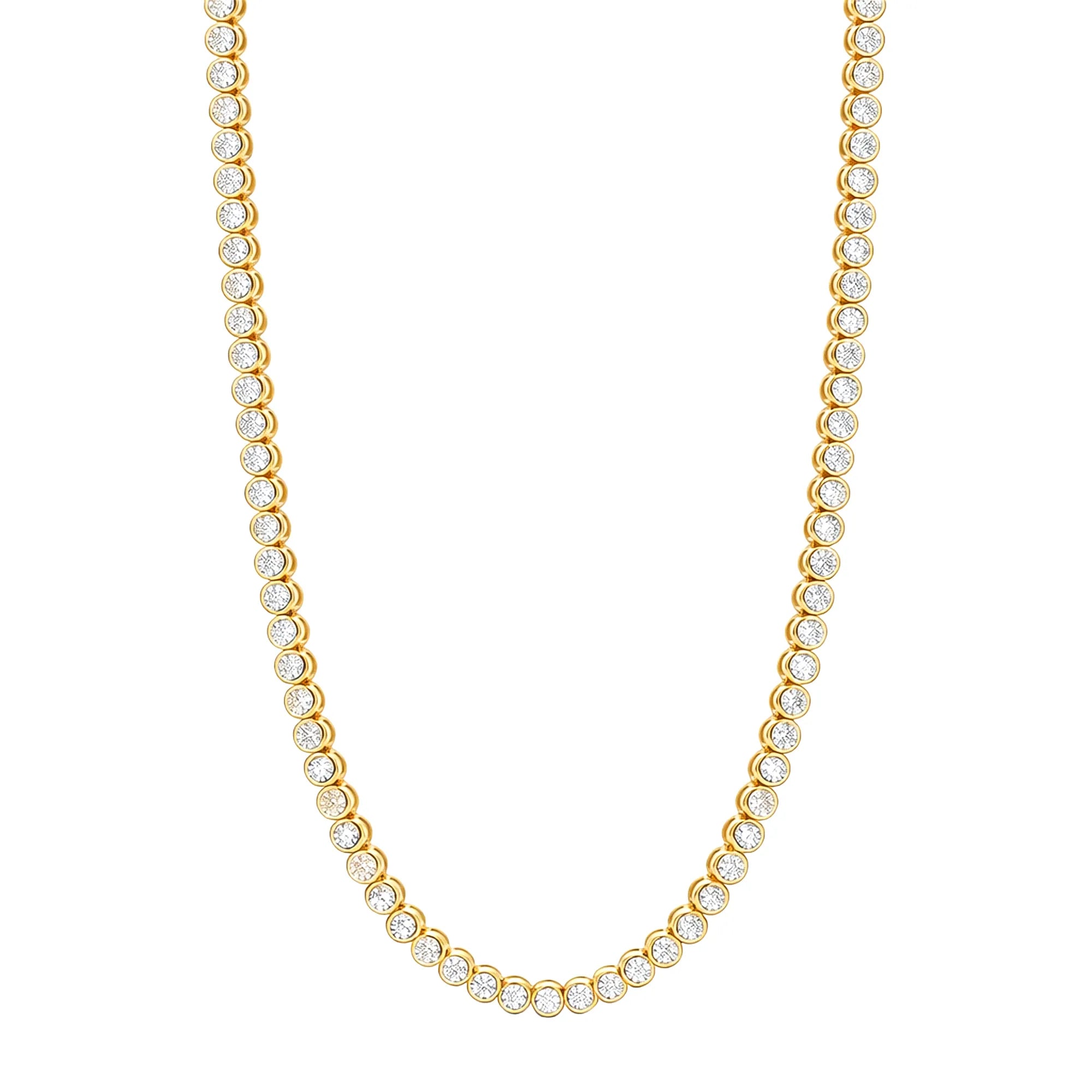 Bezel Tennis Necklace